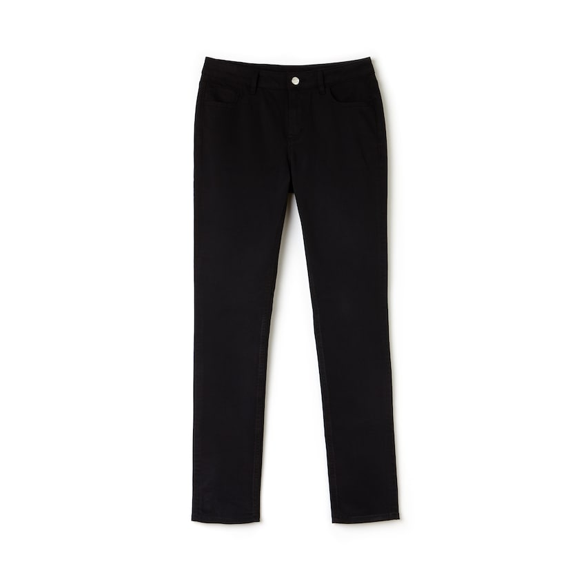 Jeans Lacoste Feminino Pretas Slim Fit Stretch Cotton Denim DO7-36683F3