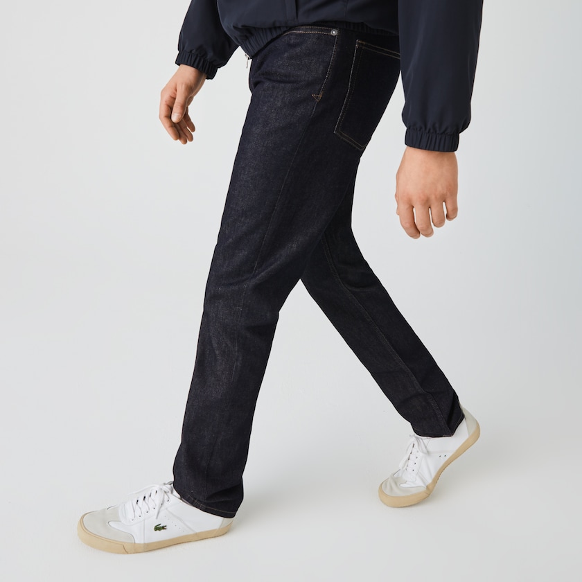 Jeans Lacoste Masculino Azuis Slim Fit Stretch Denim 5-Pocket LQ6-44514J7