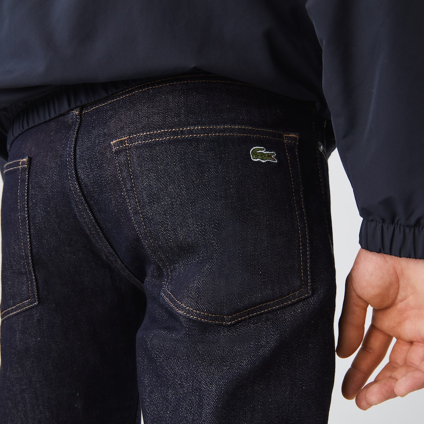 Jeans Lacoste Masculino Azuis Slim Fit Stretch Denim 5-Pocket LQ6-44514J7