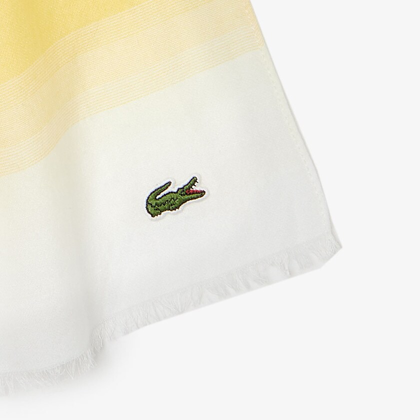 Lenços Lacoste Masculino Branco Amarelas Made In France Organic Cotton Ombré FK5-40434Q7