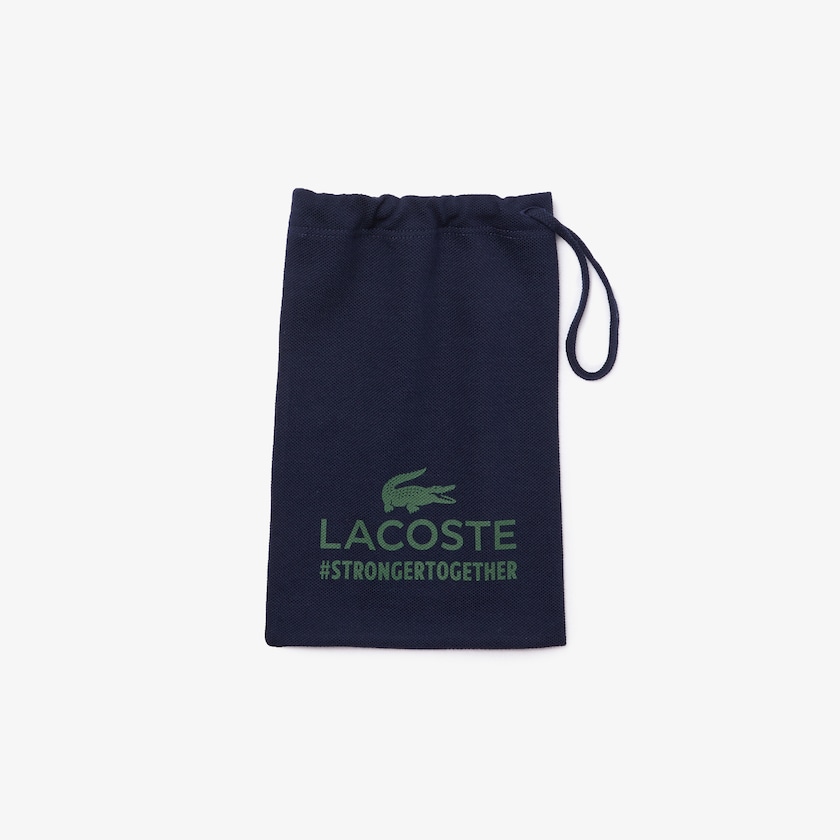 Máscaras Lacoste Feminino Azul Marinho Azuis Branco Vermelhas L.12.12 3 Pack of Face in Cotton Piqué with American Croc QD8-78697V3