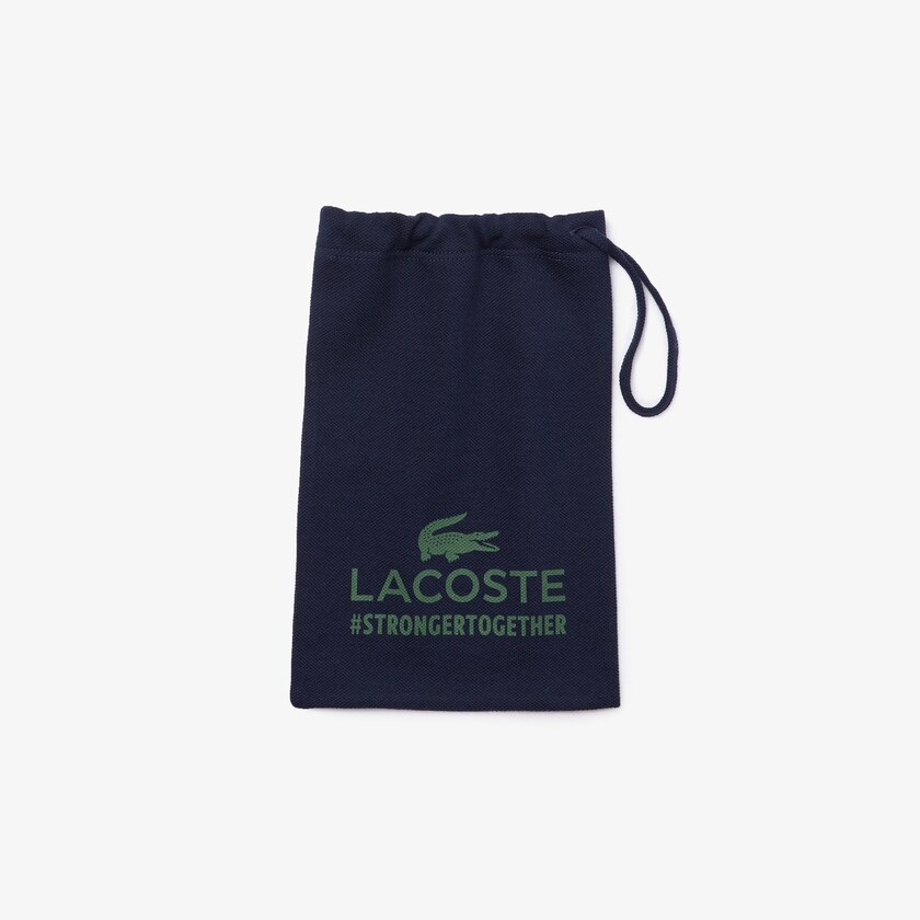 Máscaras Lacoste Masculino Azul Marinho Azuis Branco Vermelhas L.12.12 3 Pack of Face in Cotton Piqué with American Croc LX2-83378V9
