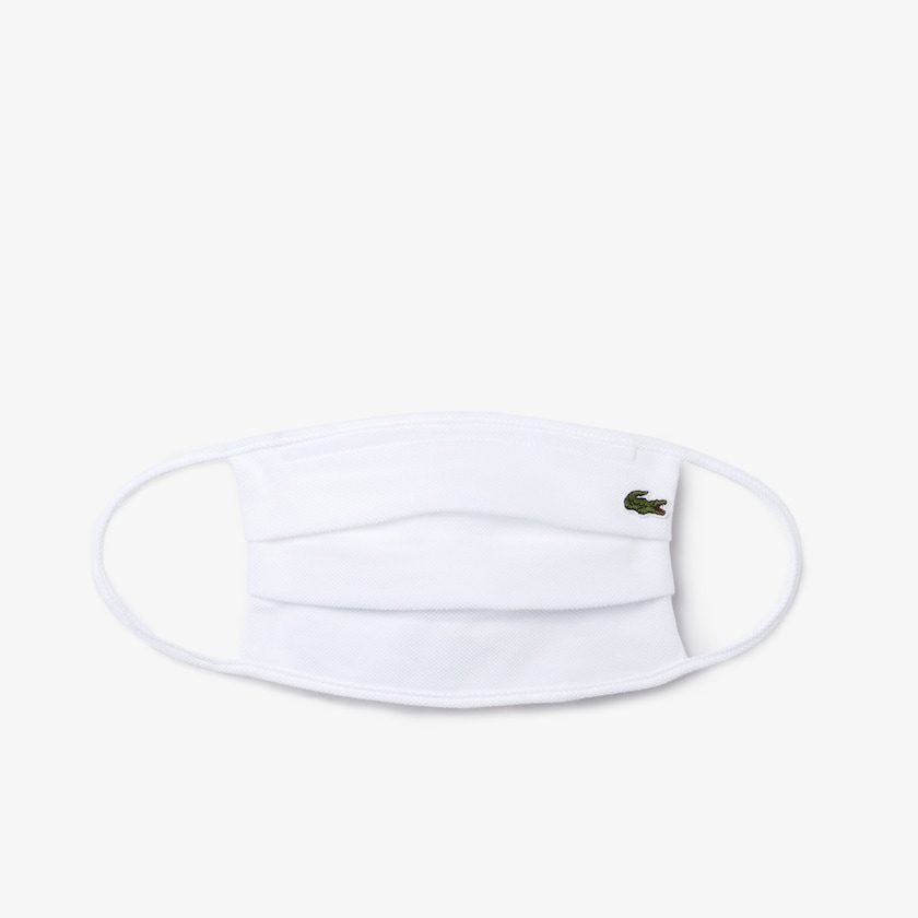 Máscaras Lacoste Masculino Branco L.12.12 Face Protection in Cotton Piqué JU1-32313J8