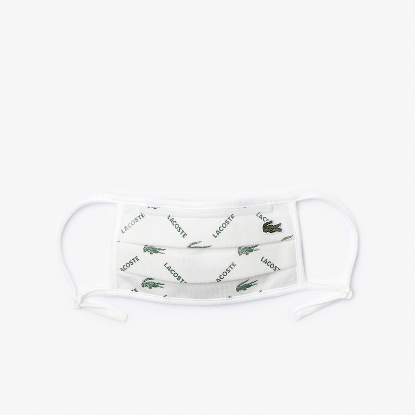 Máscaras Lacoste Feminino Verdes Branco L.12.12 Face Protection with Adjustable Straps VV9-67136A8