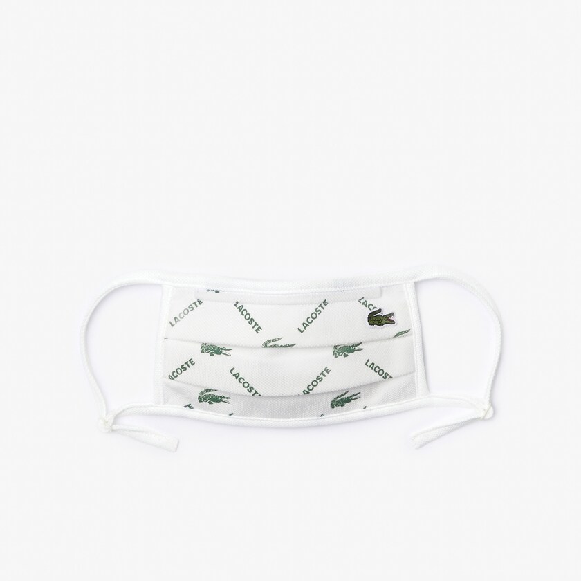 Máscaras Lacoste Masculino Verdes Branco L.12.12 Face Protection with Adjustable Straps FI4-67406J8
