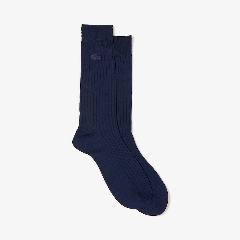 Meias Lacoste Masculino Azul Marinho Azuis Ribbed ZV9-33683G3