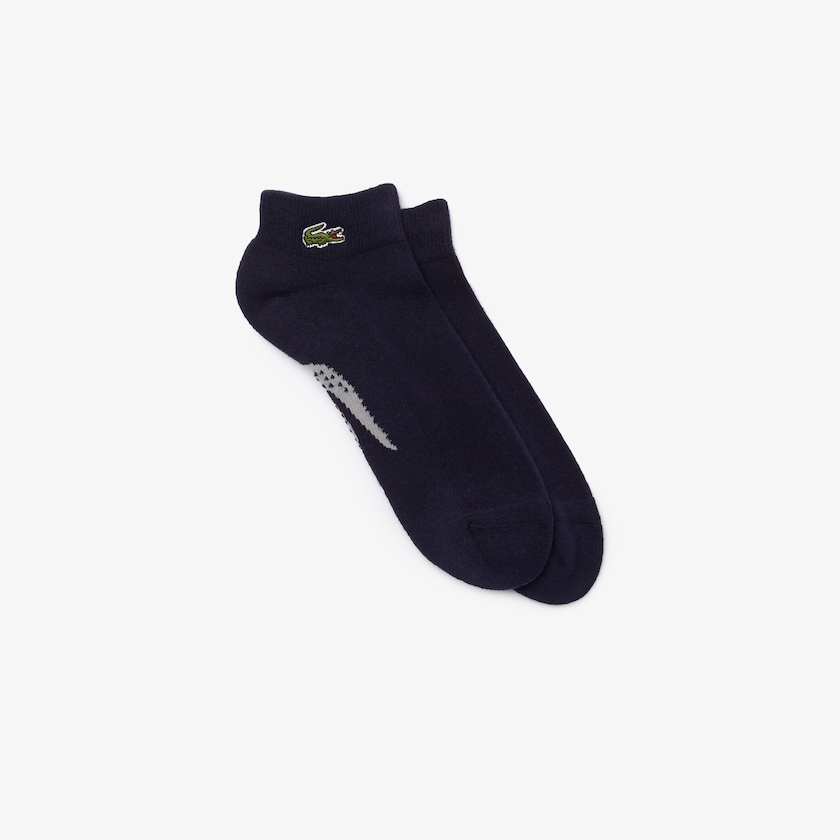 Meias Lacoste Masculino Azul Marinho Azuis Cinzentas SPORT Printed Crocodile Low-Cut Cotton ZI7-89038P5