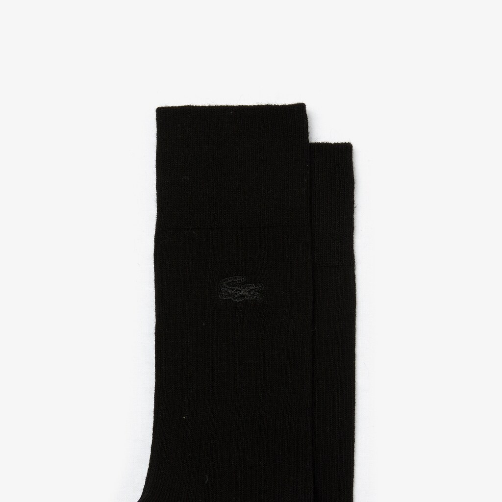 Meias Lacoste Masculino Azuis Pretas Two-Pack Cotton And Wool NM1-38633R9