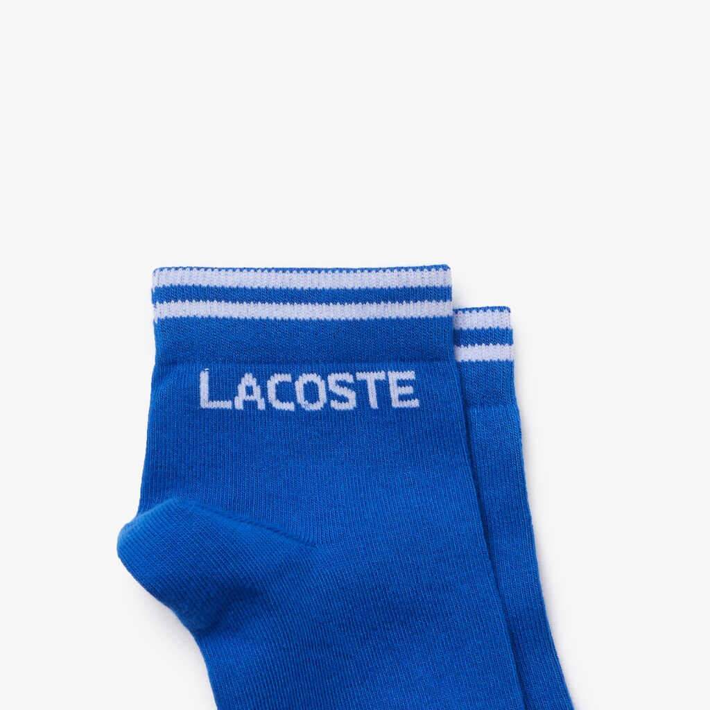 Meias Lacoste Masculino Azuis Branco Two-Pack Of SPORT Cotton DT3-05280D3