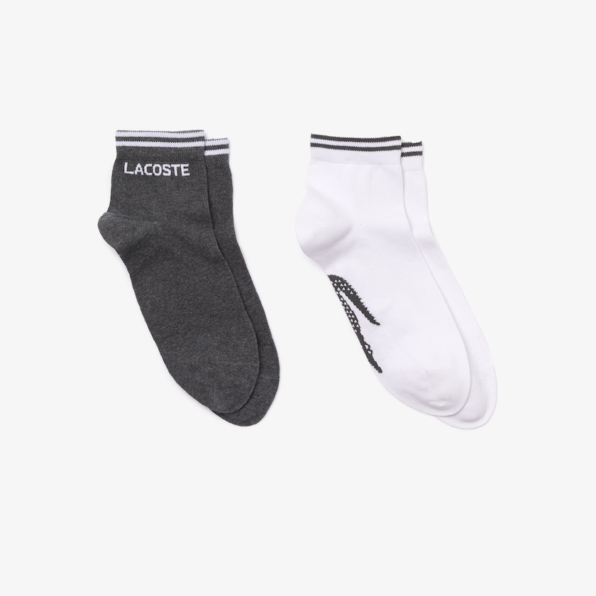 Meias Lacoste Masculino Cinzentas Branco Two-Pack Of SPORT Cotton CY6-51285W6