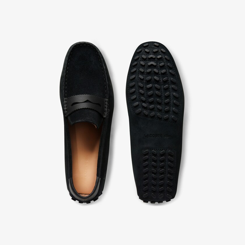 Mocassins Lacoste Masculino Pretas Pretas Concours Nautic Suede DJ5-12811F3
