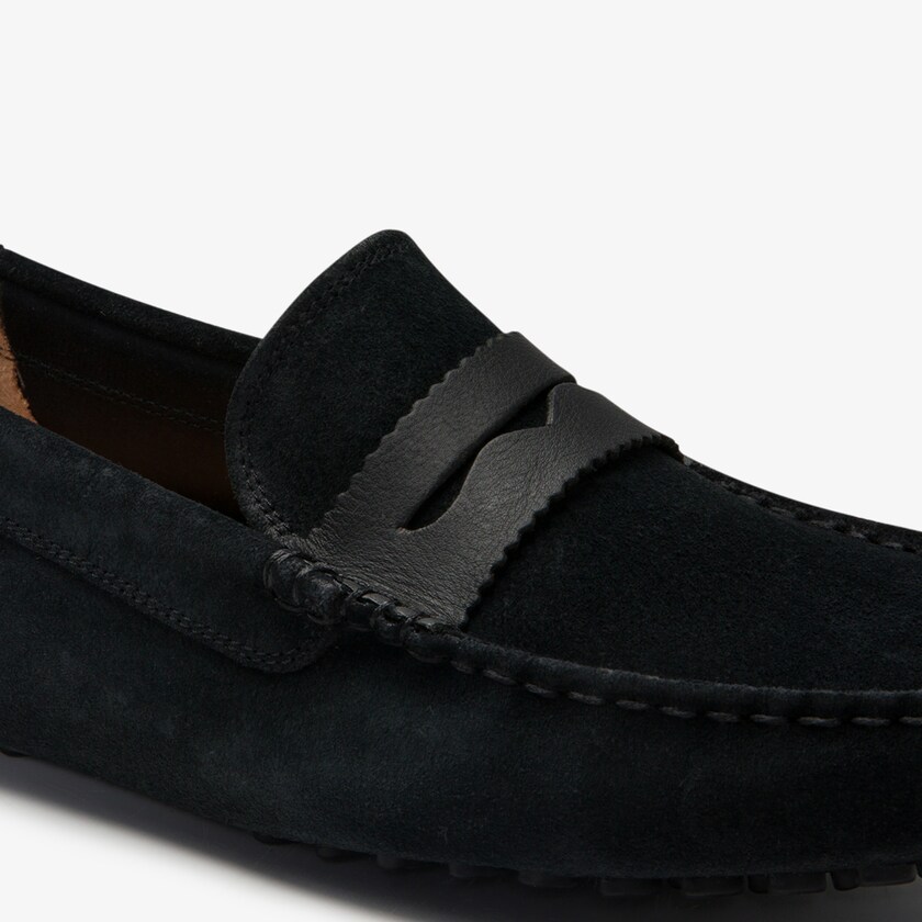 Mocassins Lacoste Masculino Pretas Pretas Concours Nautic Suede DJ5-12811F3