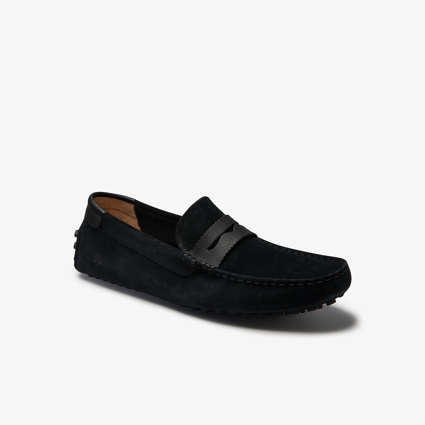 Mocassins Lacoste Masculino Pretas Pretas Concours Nautic Suede DJ5-12811F3