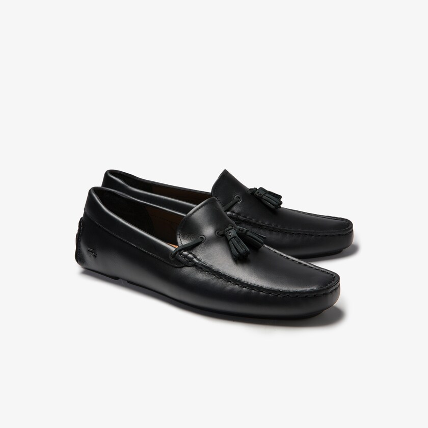 Mocassins Lacoste Masculino Pretas Marrom Dress Piloter Tassel QO6-19791A6
