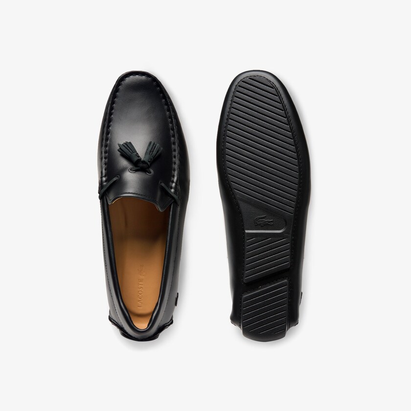Mocassins Lacoste Masculino Pretas Marrom Dress Piloter Tassel QO6-19791A6