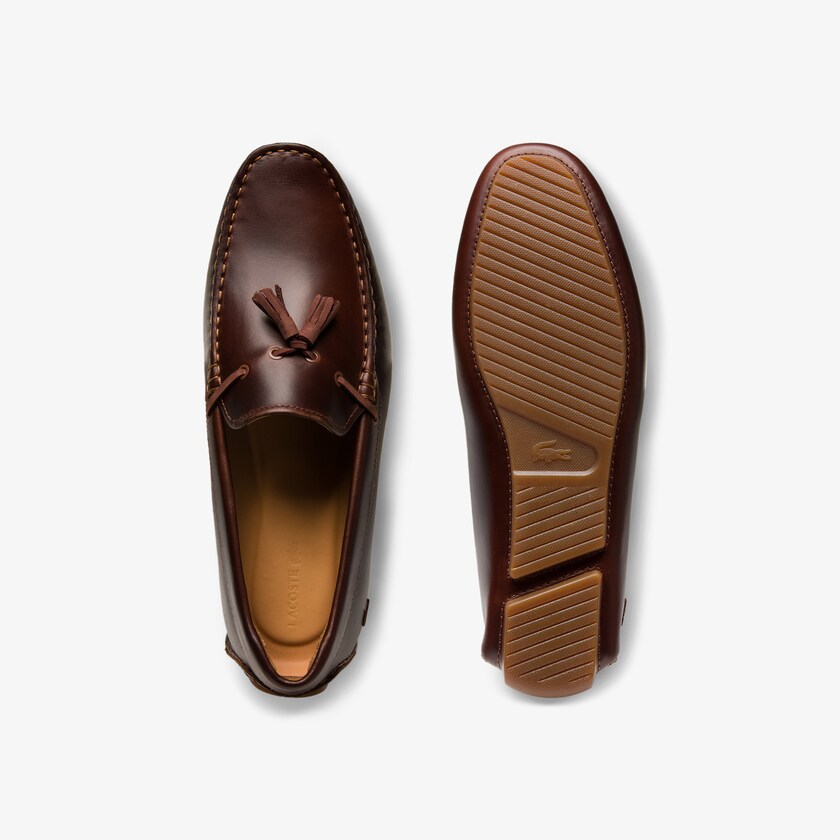 Mocassins Lacoste Masculino Marrom Marrom Dress Piloter Tassel PB8-42844V1