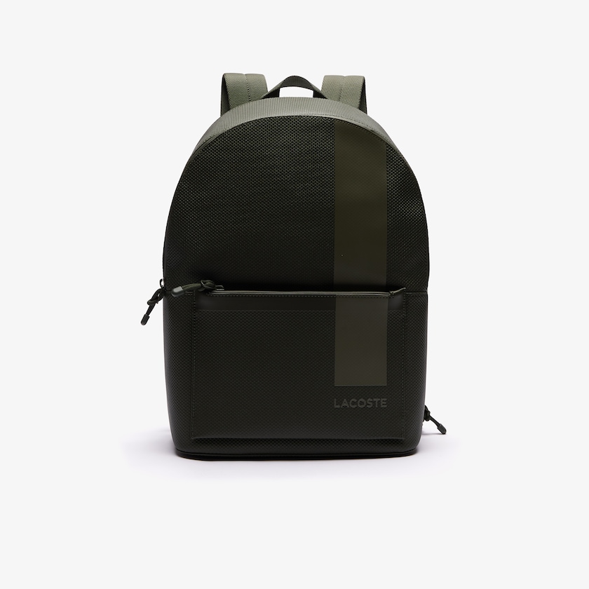 Mochilas Lacoste Masculino Verde Oliva Chantaco Graphic Piqué Leather ZT0-61726L0