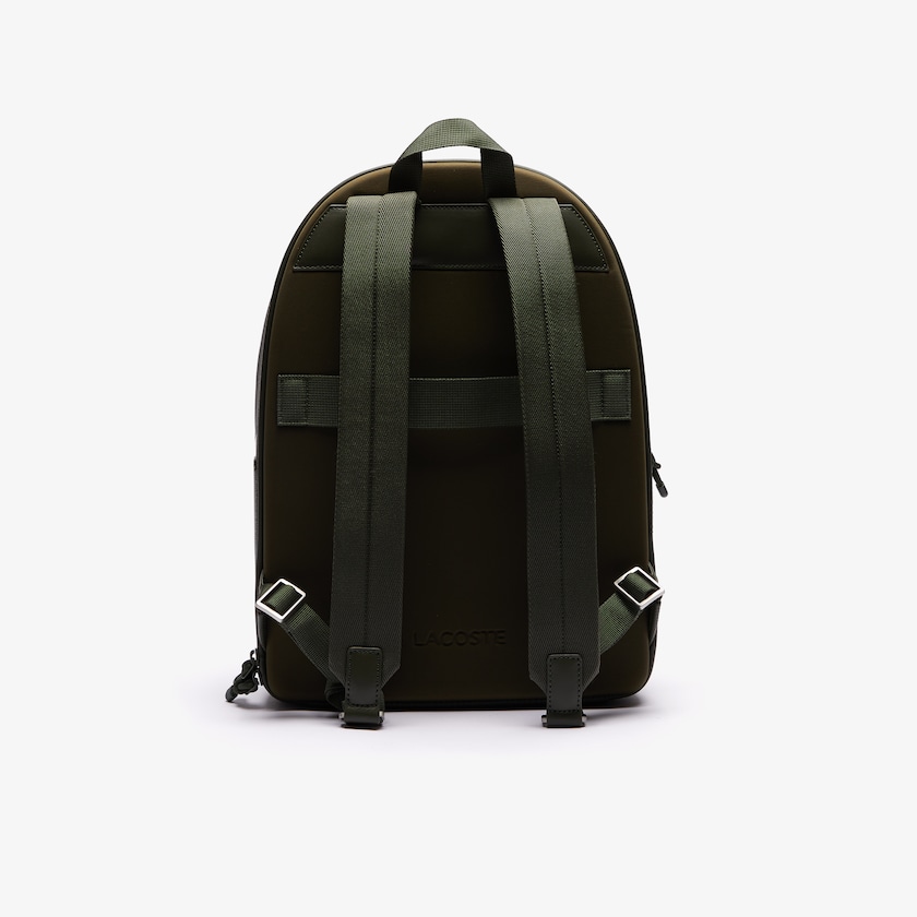 Mochilas Lacoste Masculino Verde Oliva Chantaco Graphic Piqué Leather ZT0-61726L0