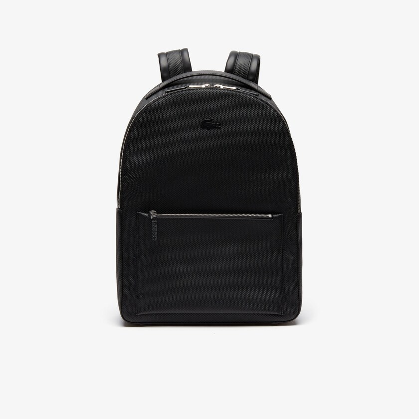 Mochilas Lacoste Masculino Pretas Chantaco Soft Leather Zip AX5-41134J1