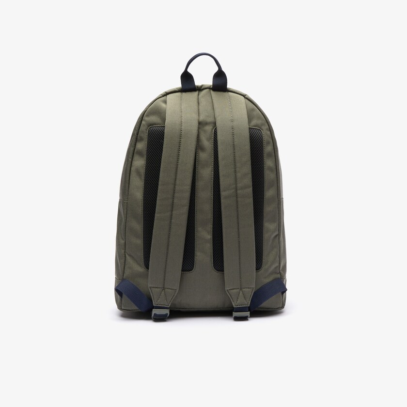 Mochilas Lacoste Masculino Verde Oliva Amarelas Colorblock Canvas GR6-81478Y4