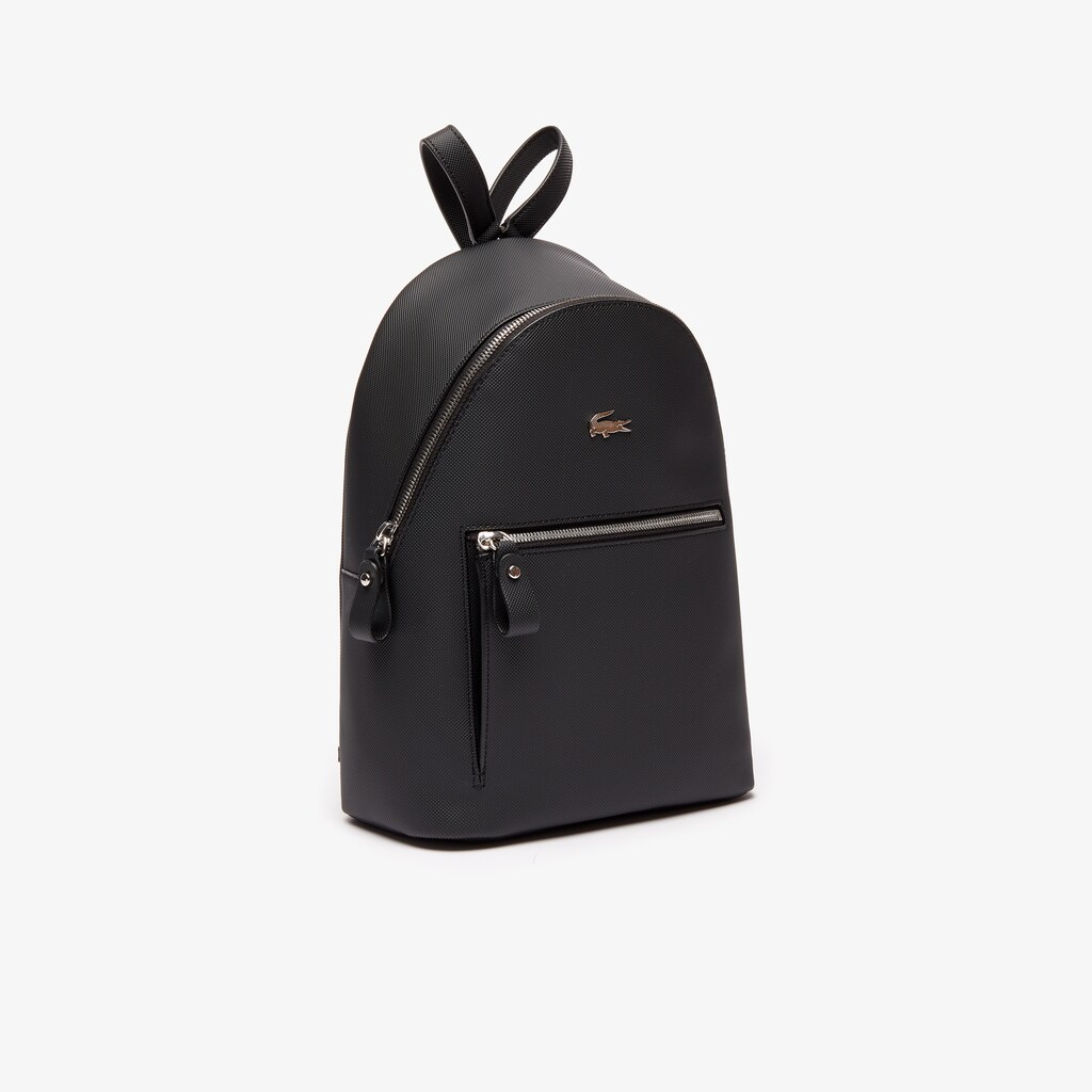 Mochilas Lacoste Feminino Pretas Daily Classic Coated Piqué Canvas GL5-14381V0