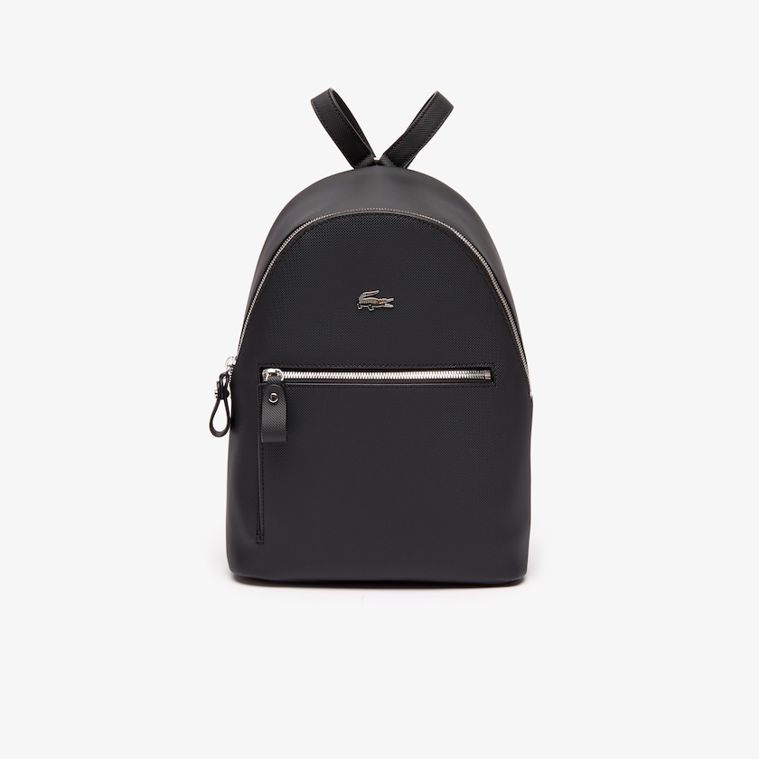 Mochilas Lacoste Feminino Pretas Daily Classic Coated Piqué Canvas GL5-14381V0