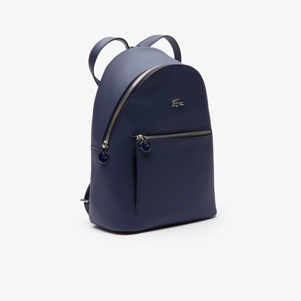 Mochilas Lacoste Feminino Azul Marinho Daily Classic Coated Piqué Canvas BQ2-20712T0