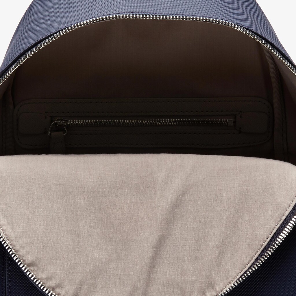 Mochilas Lacoste Feminino Azul Marinho Daily Classic Coated Piqué Canvas BQ2-20712T0