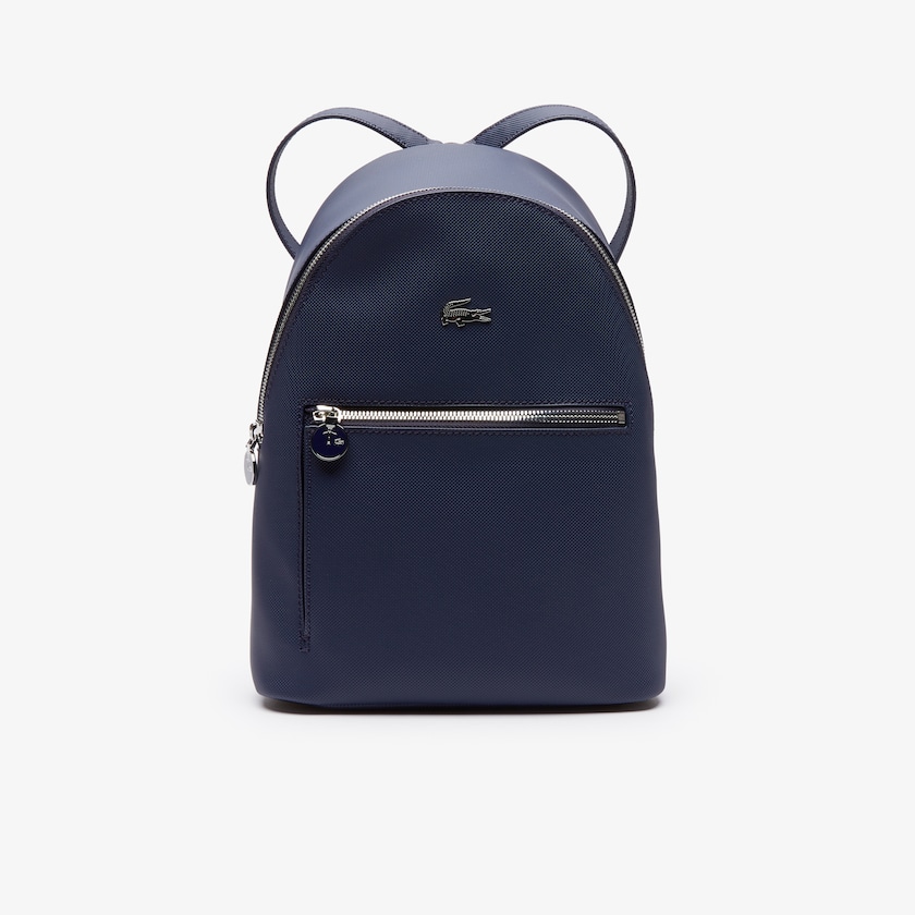 Mochilas Lacoste Feminino Azul Marinho Daily Classic Coated Piqué Canvas BQ2-20712T0