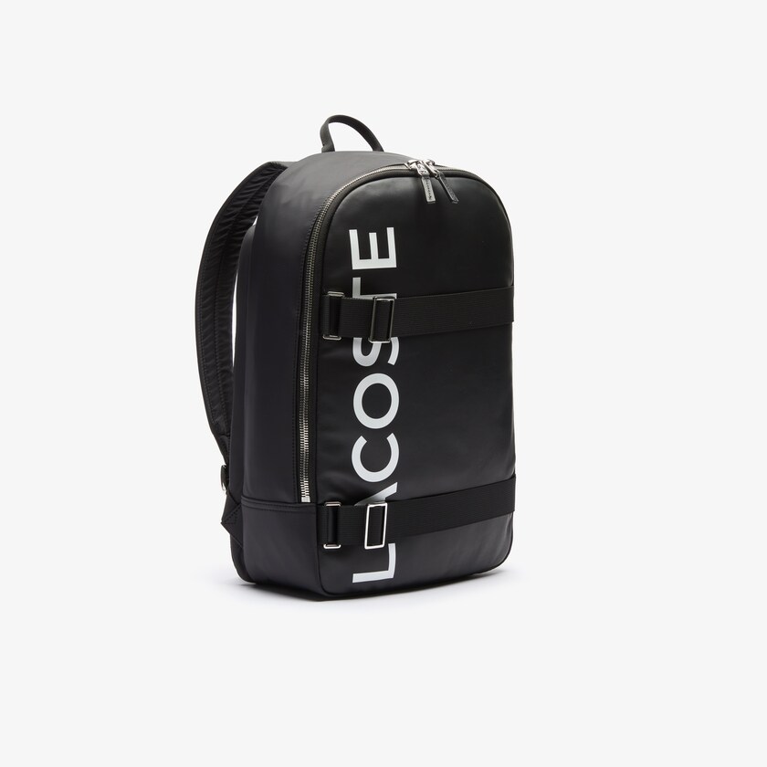 Mochilas Lacoste Masculino Pretas Branco L.12.12 Branded And Strap OE8-84288F5