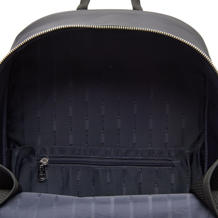 Mochilas Lacoste Masculino Pretas Branco L.12.12 Branded And Strap OE8-84288F5