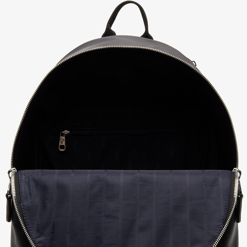 Mochilas Lacoste Masculino Pretas L.12.12 Signature Leather Zip GG8-91779Q7