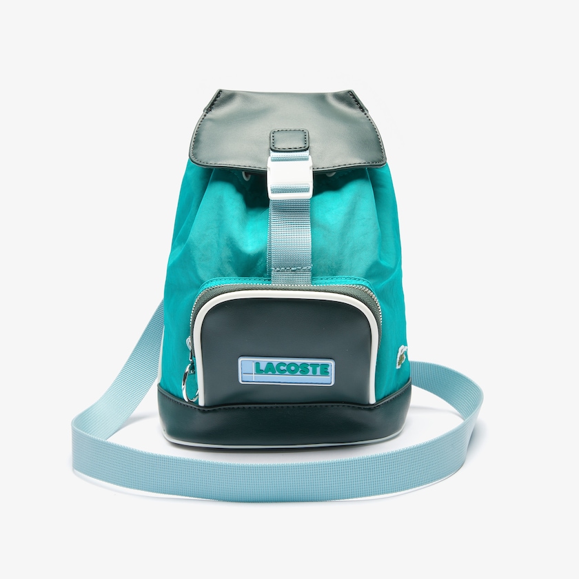 Mochilas Lacoste Feminino Verdes Escuro LCST Badge Small Colorblock KH0-86718X2