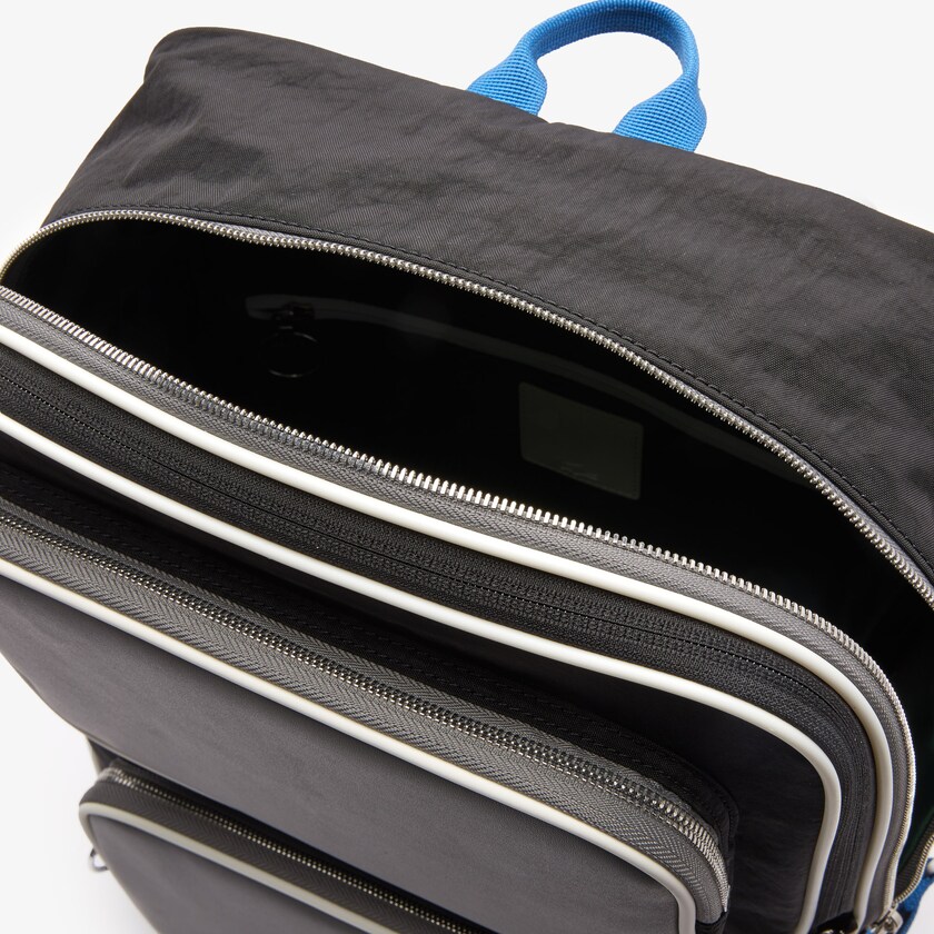 Mochilas Lacoste Masculino Cinzentas Azuis LCST Colorblocked Coated Canvas Square IR4-05030J5