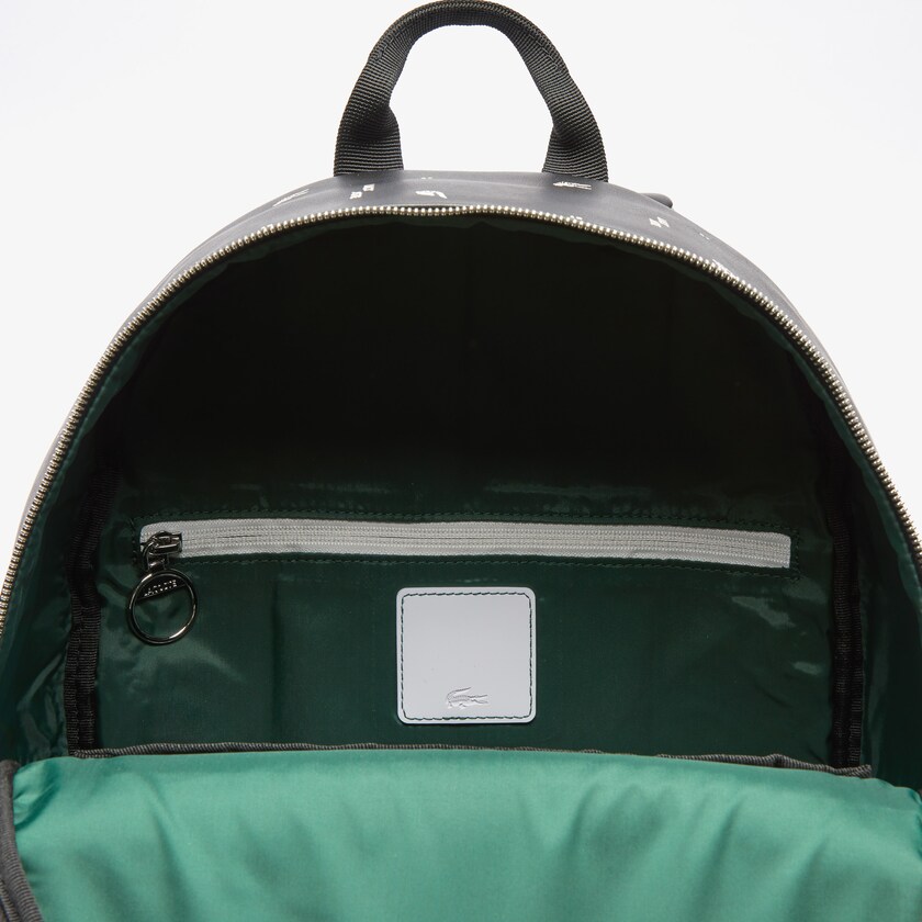 Mochilas Lacoste Masculino Pretas LCST Printed Coated Canvas YZ5-23192A7