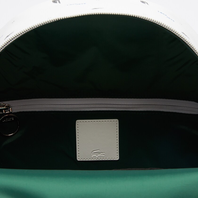 Mochilas Lacoste Masculino Branco LCST Printed Coated Canvas AR6-16541X0