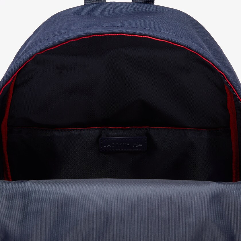 Mochilas Lacoste Masculino Azul Marinho Vermelhas Neocroc L27 Lettered Canvas IB2-90209U5