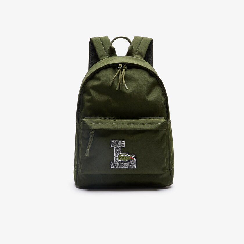 Mochilas Lacoste Masculino Verde Oliva Neocroc L Patch Canvas BC3-93719J3