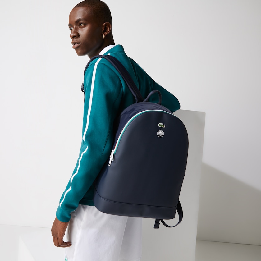Mochilas Lacoste Masculino Azul Marinho Verdes Roland Garros Nylon OV1-73237U1