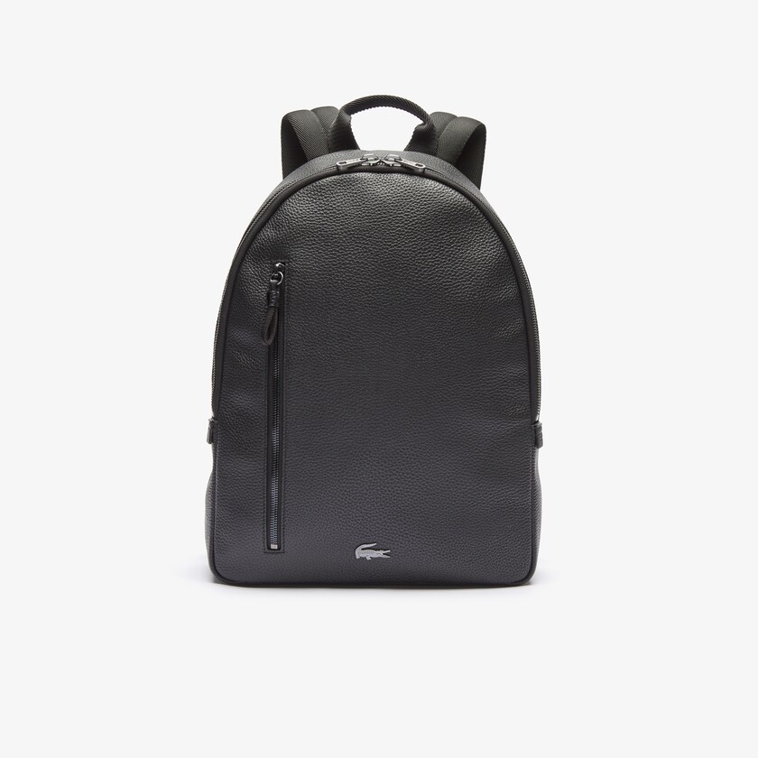 Mochilas Lacoste Masculino Pretas Soft Mate Matte Full-Grain Leather Flat AC4-04340G7