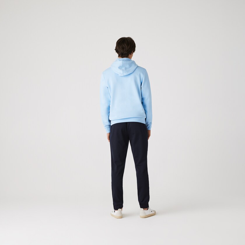 Moletons Lacoste Masculino Azuis Branco Verdes Azuis Colorblock Fleece Zippered Hooded IZ7-09070N3
