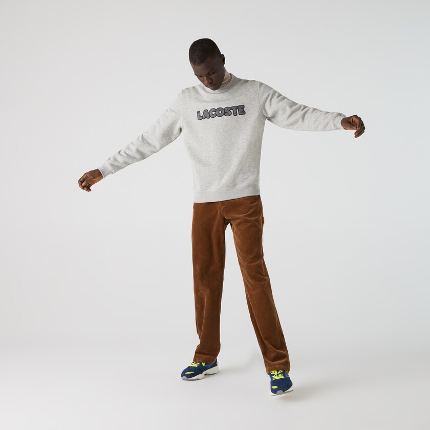 Moletons Lacoste Masculino Cinzentas Crew Neck Flecked Fleece VS6-46534X4
