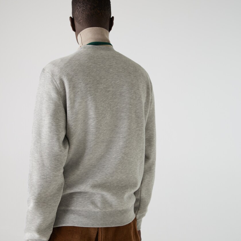 Moletons Lacoste Masculino Cinzentas Crew Neck Flecked Fleece VS6-46534X4