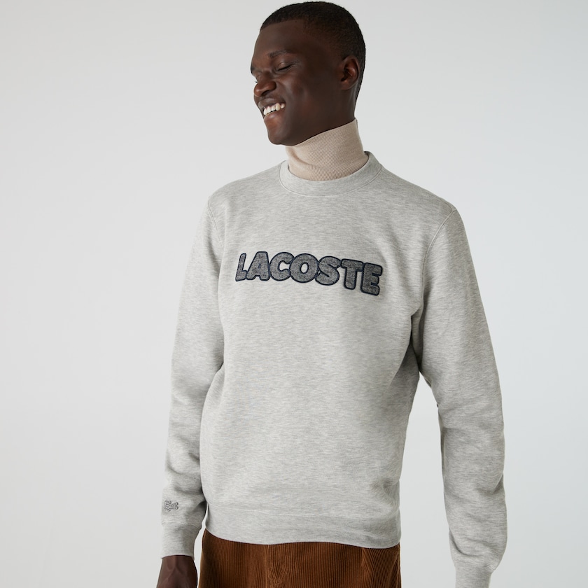 Moletons Lacoste Masculino Cinzentas Crew Neck Flecked Fleece VS6-46534X4