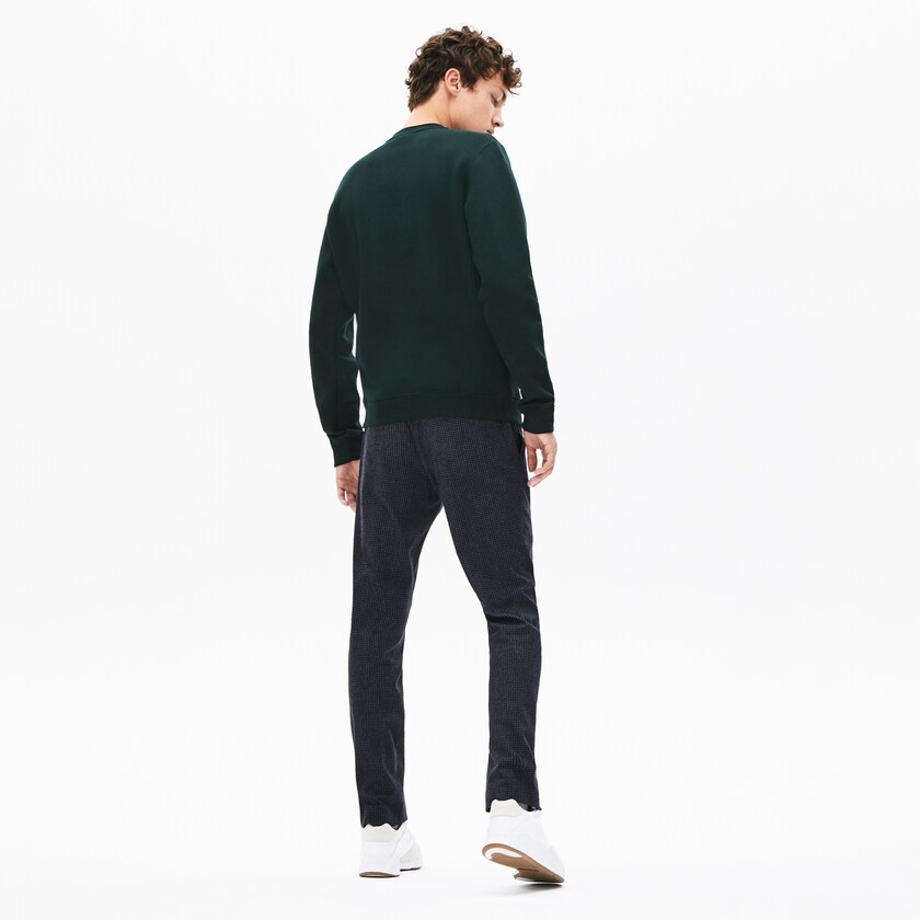 Moletons Lacoste Masculino Verdes Crewneck Croco Magic Logo Fleece FH2-54455D2