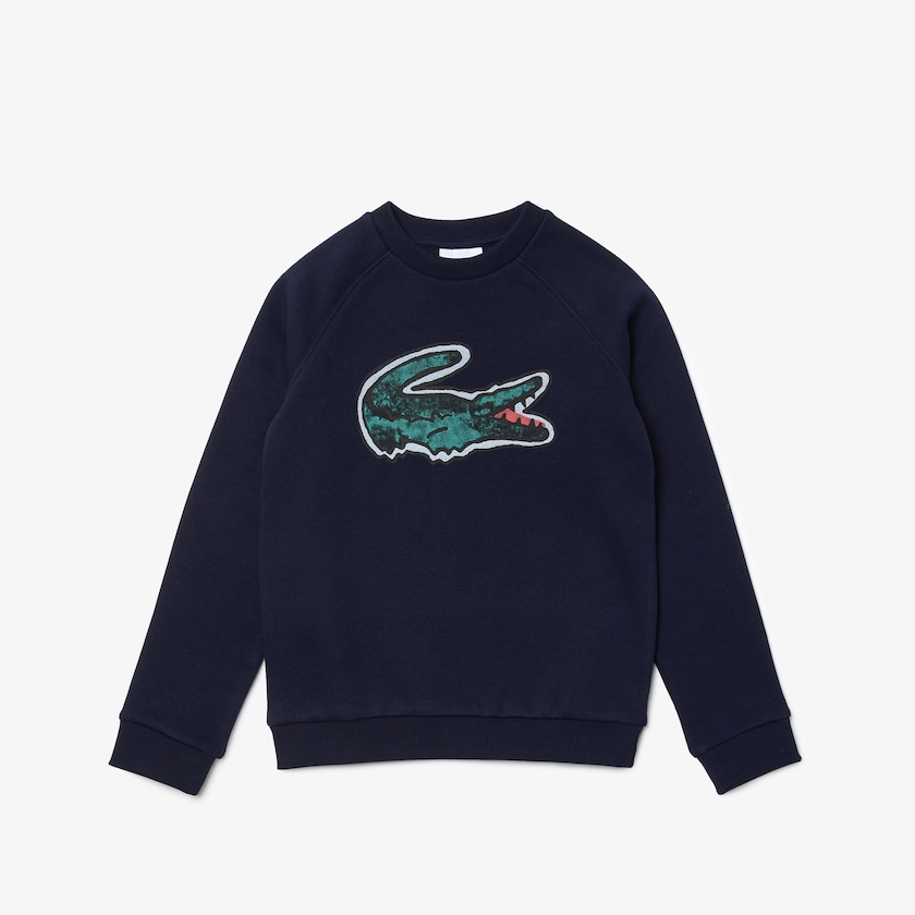 Moletons Lacoste Criança Azul Marinho Azuis Crocodile Graphic Fleece CP3-76867T6