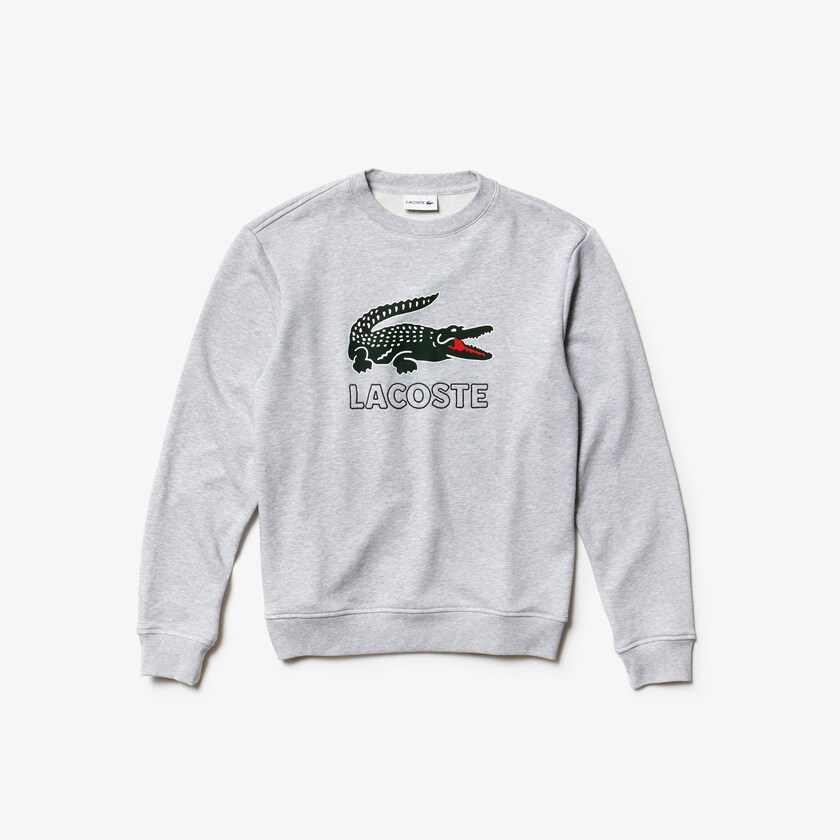 Moletons Lacoste Masculino Cinzentas Graphic Croc BX8-45394A2