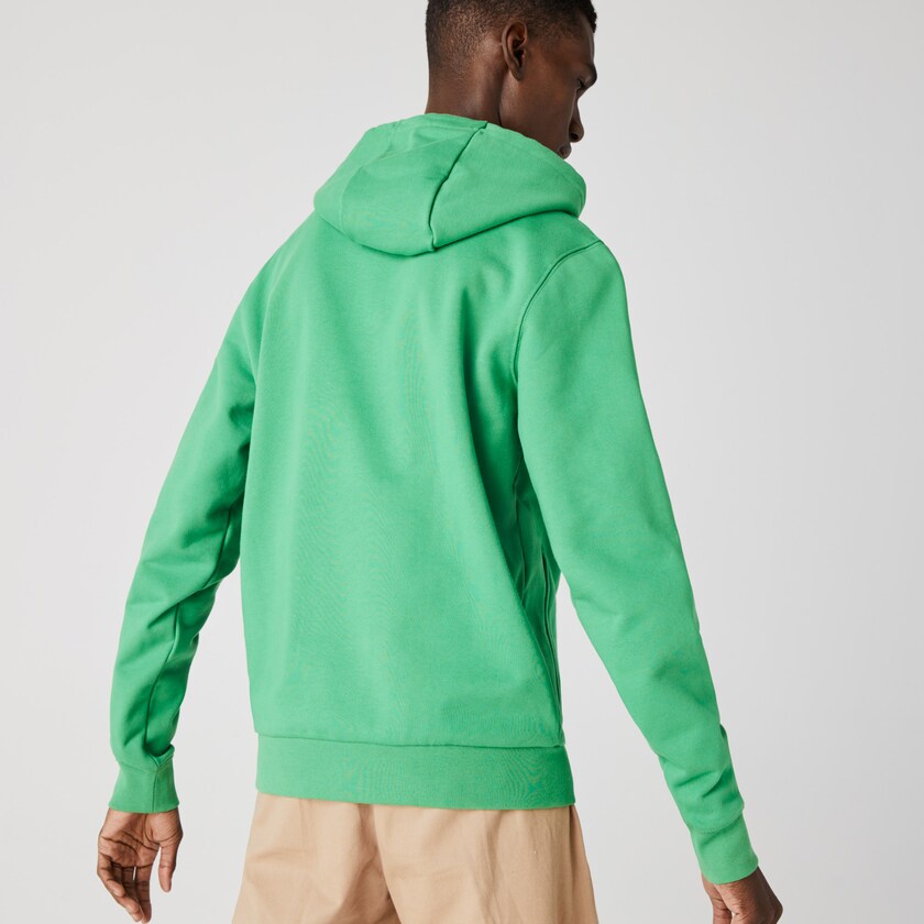 Moletons Lacoste Masculino Verdes Hooded Badge UG2-33643X1
