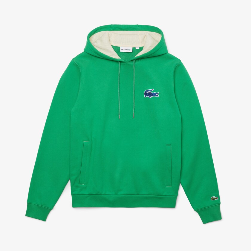 Moletons Lacoste Masculino Verdes Hooded Badge UG2-33643X1