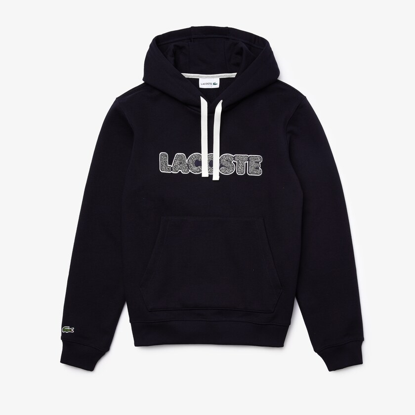 Moletons Lacoste Masculino Azul Marinho Azuis Hooded Fleece AO8-88418P6